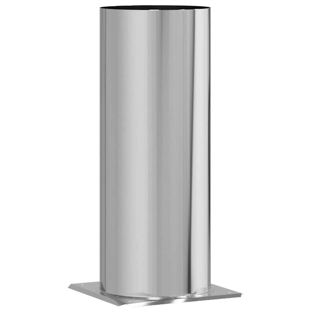 Vidaxl Kaminkopfverlängerung Silber 31 x 31 x 50 cm Edelstahl
