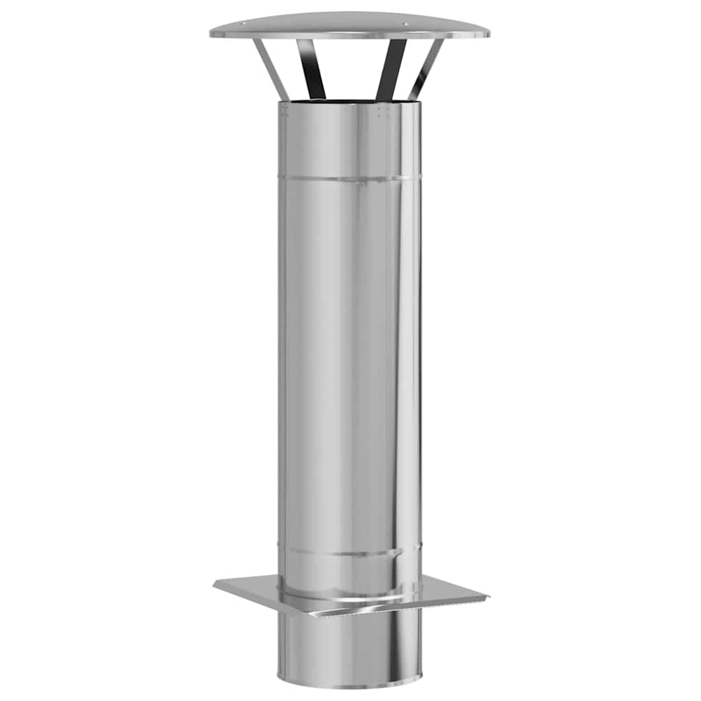 Vidaxl Kaminsimsverlängerung Silber 35 x 35 x 82 cm Edelstahl