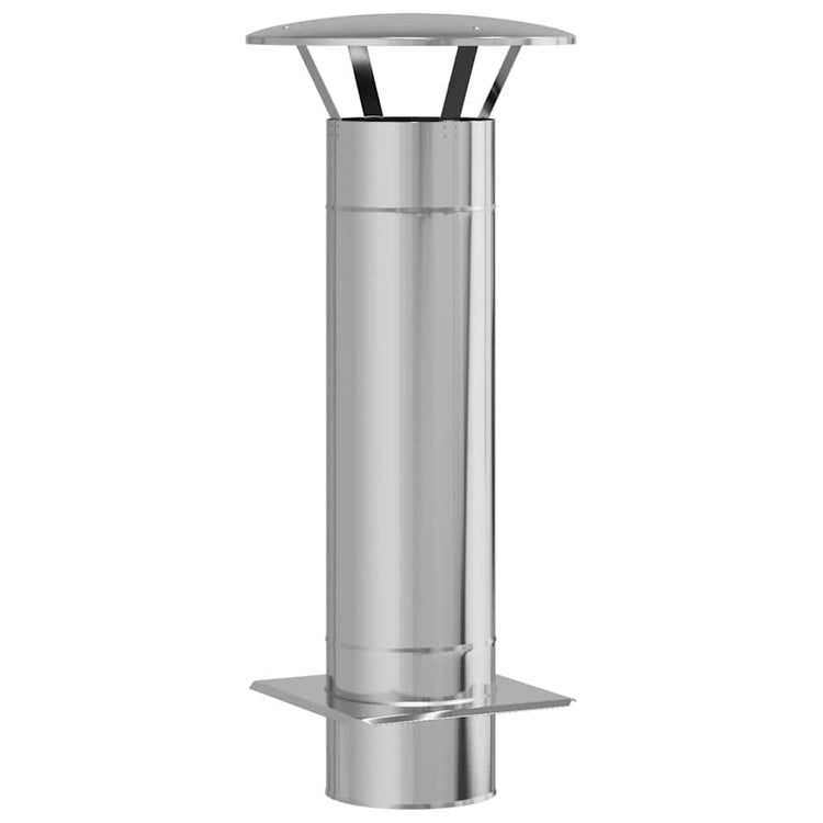 Vidaxl Kaminsimsverlängerung Silber 35 x 35 x 82 cm Edelstahl