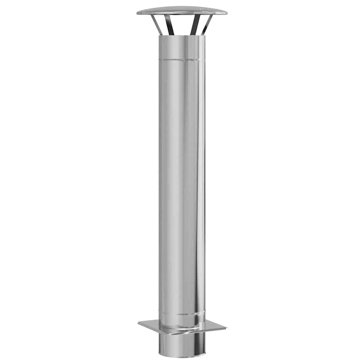 Vidaxl Kaminverlängerung Silber 35 x 35 x 132 cm Edelstahl