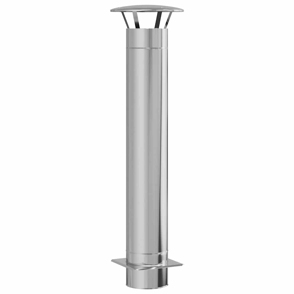 Vidaxl Kaminverlängerung Silber 35 x 35 x 132 cm Edelstahl
