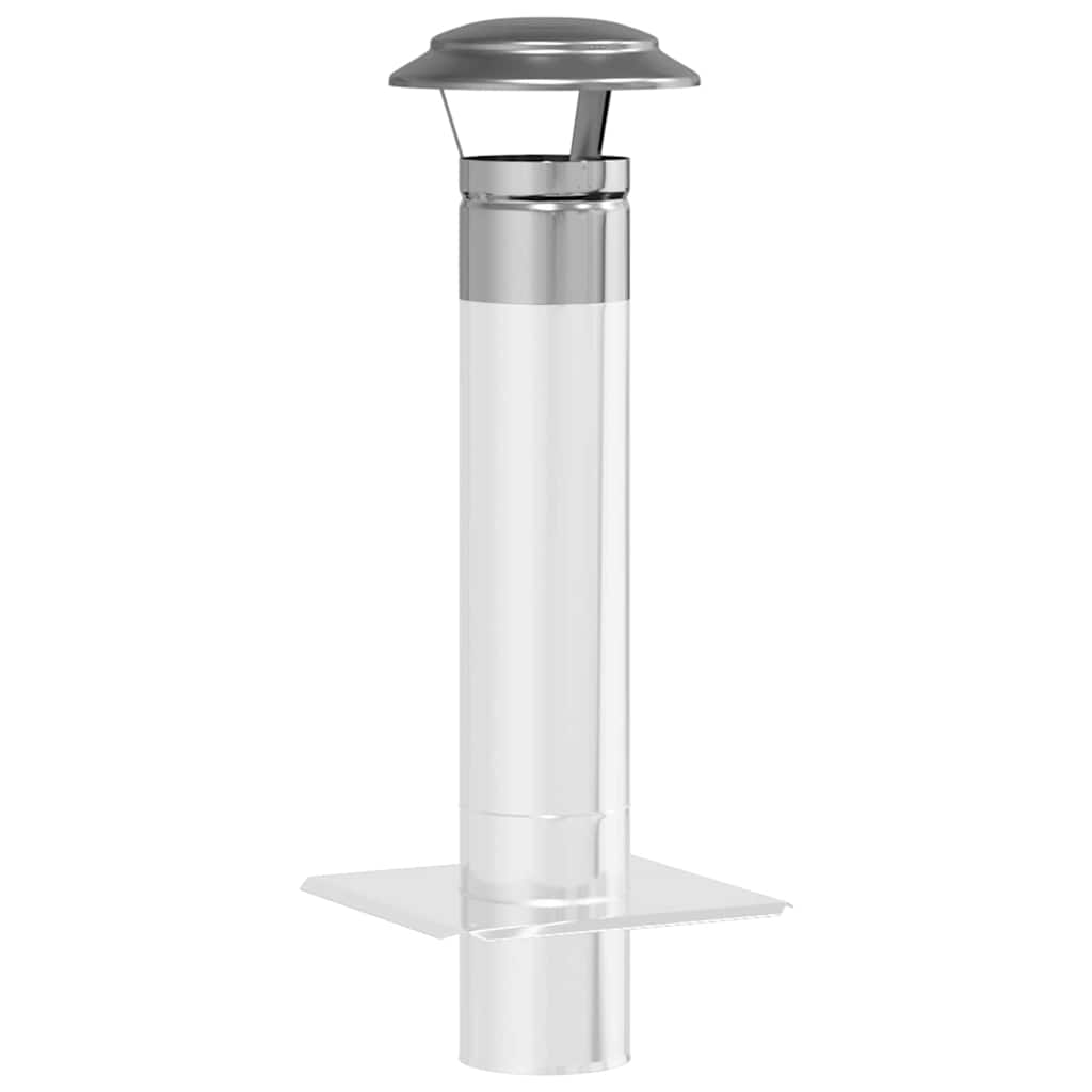 Vidaxx Regenschutz für Kamin Silber 20 x 20 x 18 cm