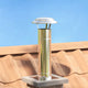 Vidaxx Regenschutz für Kamin Silber 25 x 25 x 20 cm