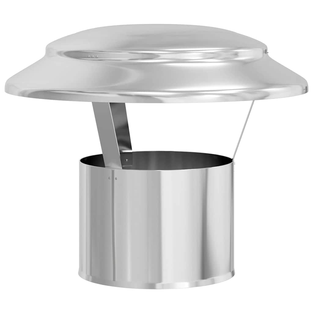 Vidaxx Regenschutz für Kamin Silber 25 x 25 x 20 cm