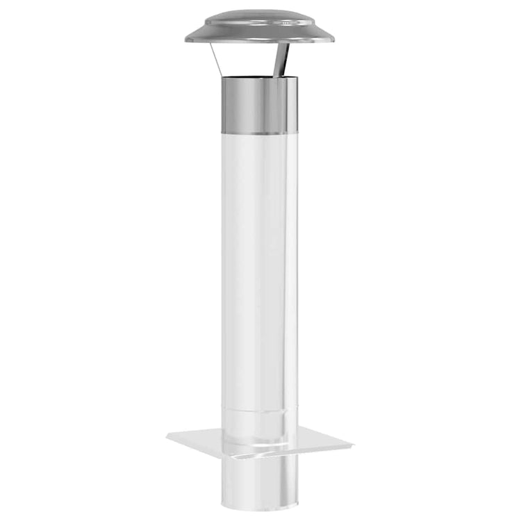 Vidaxx Regenschutz für Kamin Silber 25 x 25 x 20 cm