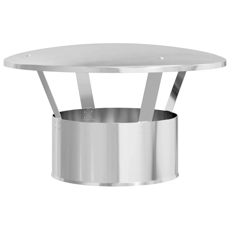 Vidaxx Regenschutz für Kamin Silber 35 x 35 x 20 cm