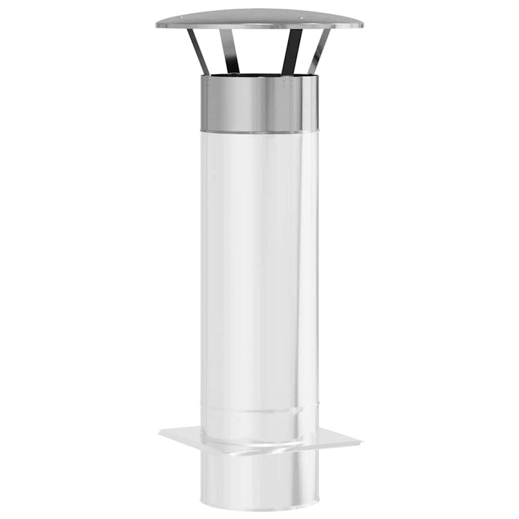 Vidaxx Regenschutz für Kamin Silber 35 x 35 x 20 cm