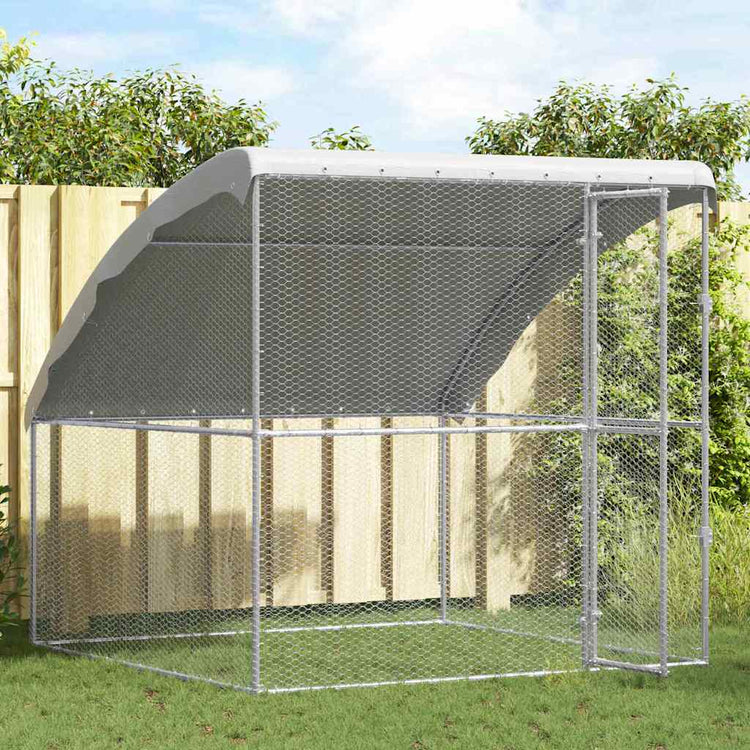 Vidaxl Hühnerstall Silber 2 x 2 x 2 m aus verzinktem Stahl