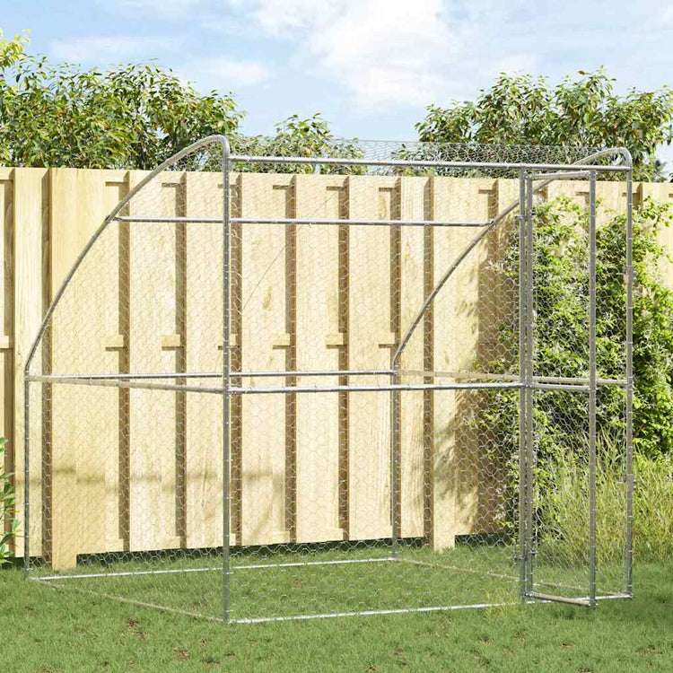 Vidaxl Hundehütte mit Stauraum Silber 2 x 2 x 2 m verzinkter Stahl