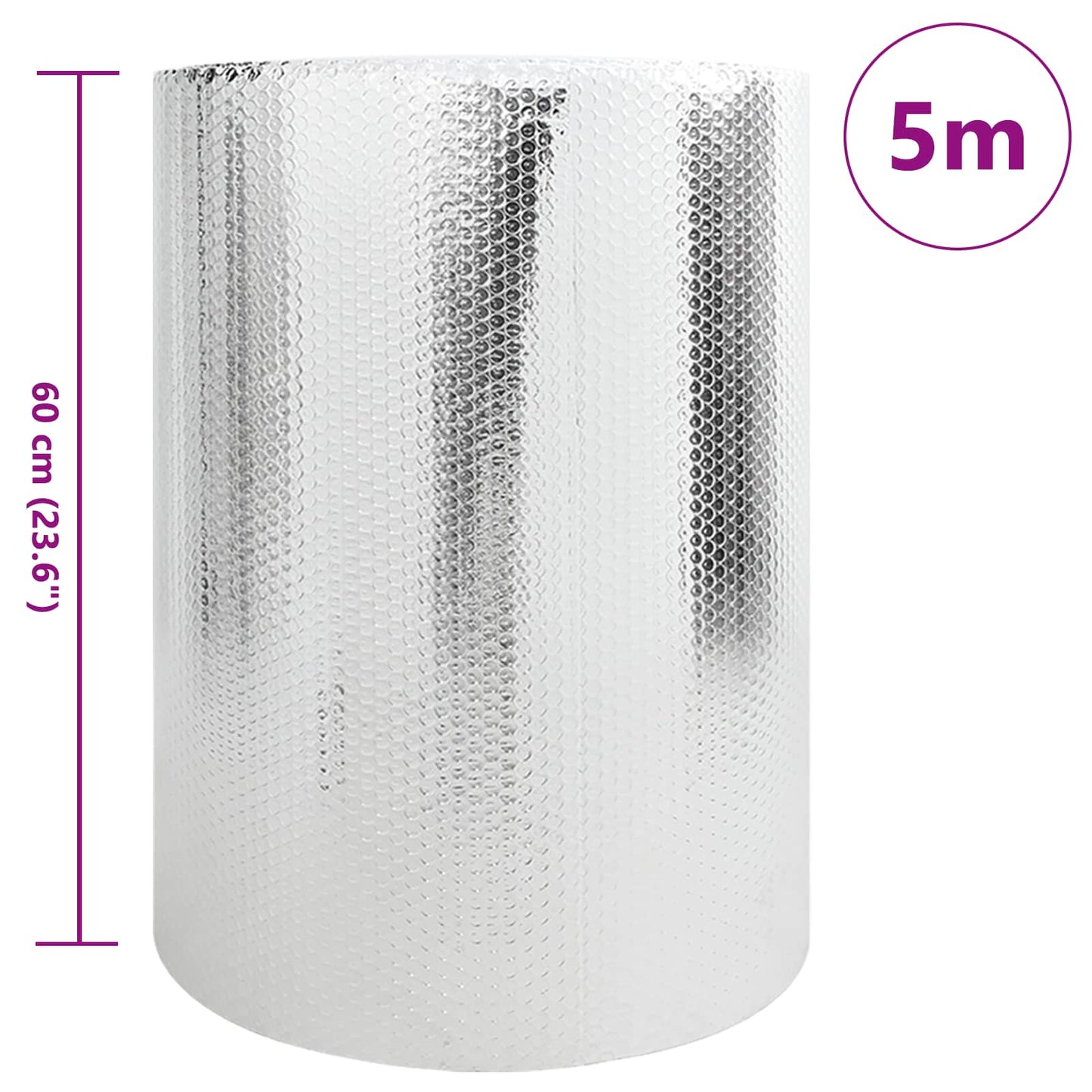 Vidaxx Heizkörperfolie Silber 30 x 0,6 m Polyethylen