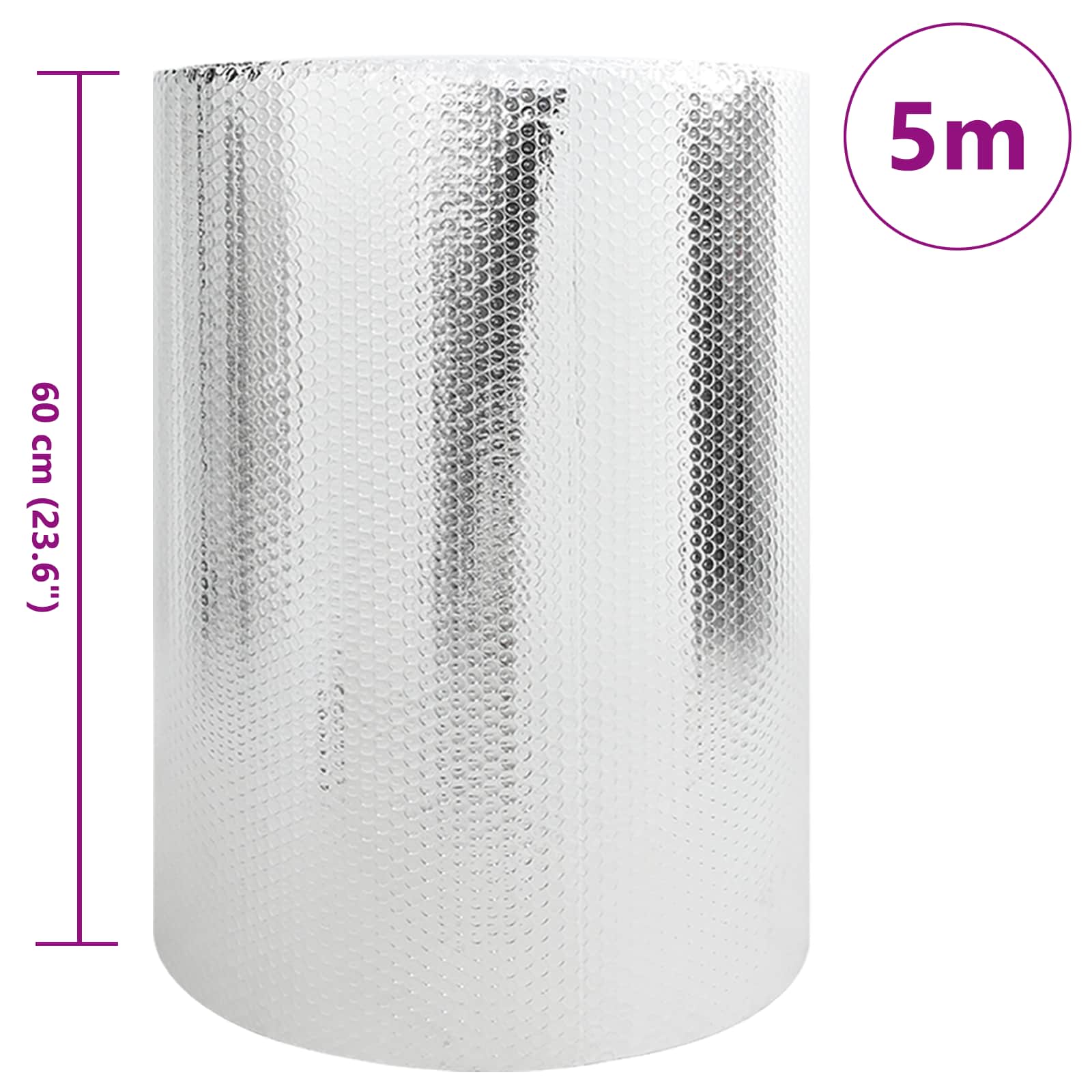 Vidaxx Heizkörperfolie Silber 30 x 0,6 m Polyethylen