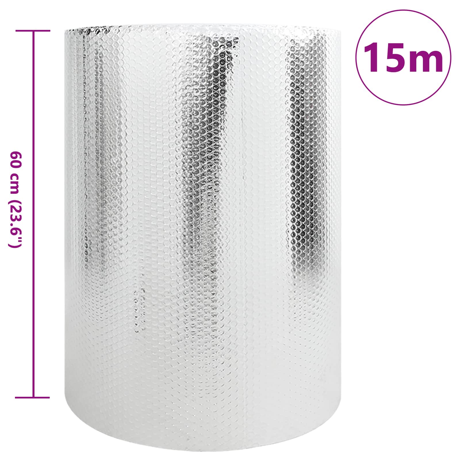 Vidaxx Heizkörperfolie Silber 30 x 0,6 m Polyethylen