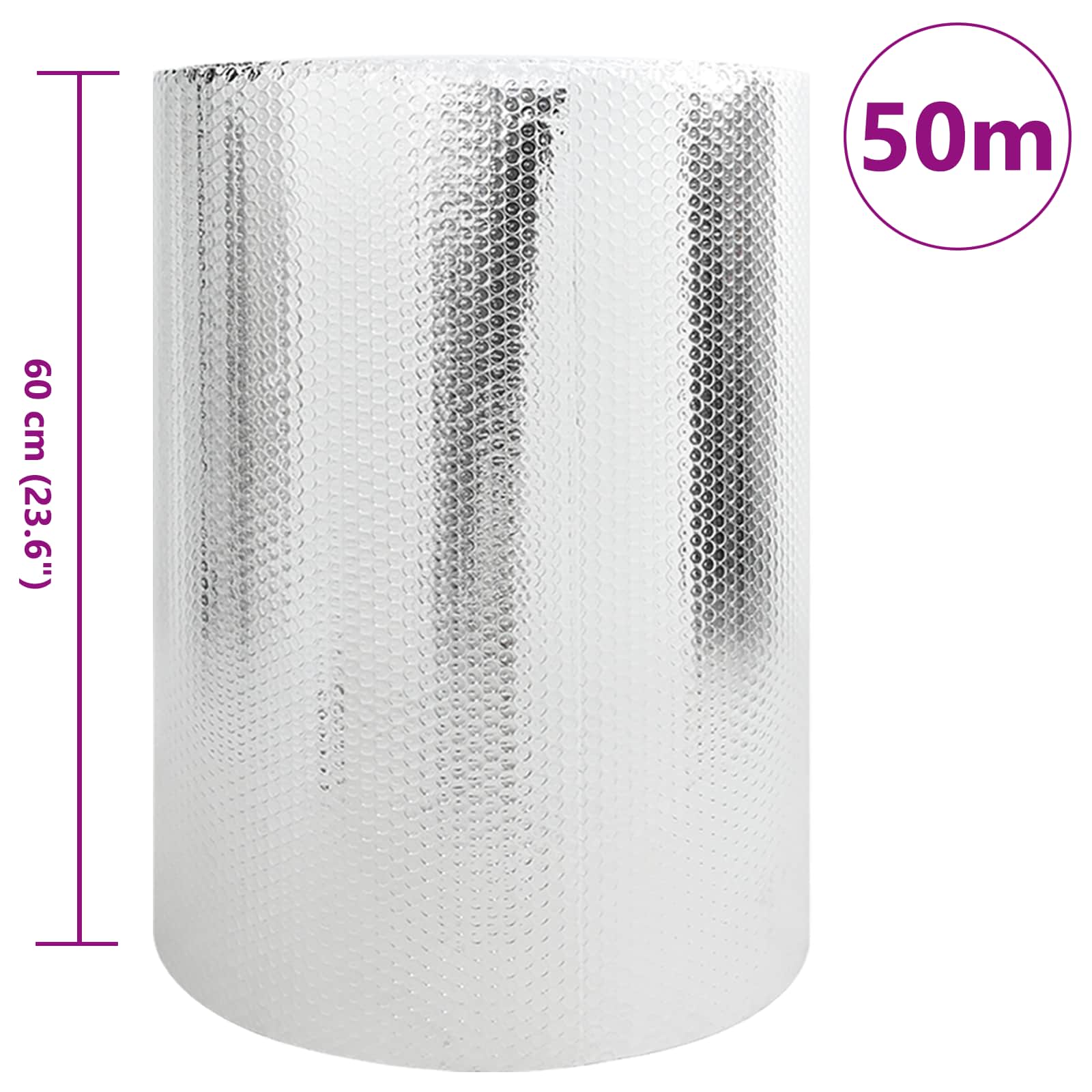 Vidaxx Heizkörperfolie Silber 50 x 0,6 m Polyethylen