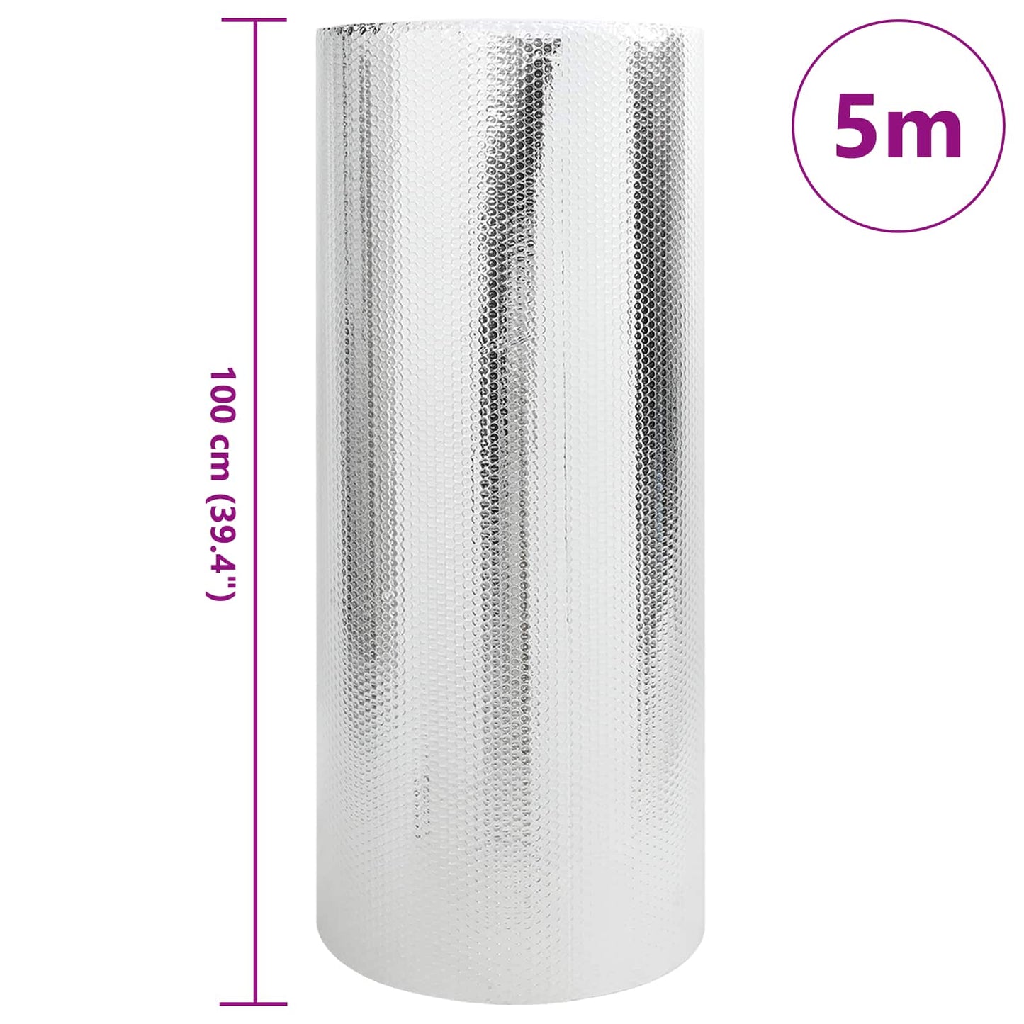 Vidaxx Heizkörperfolie Silber 5 x 1 m Polyethylen