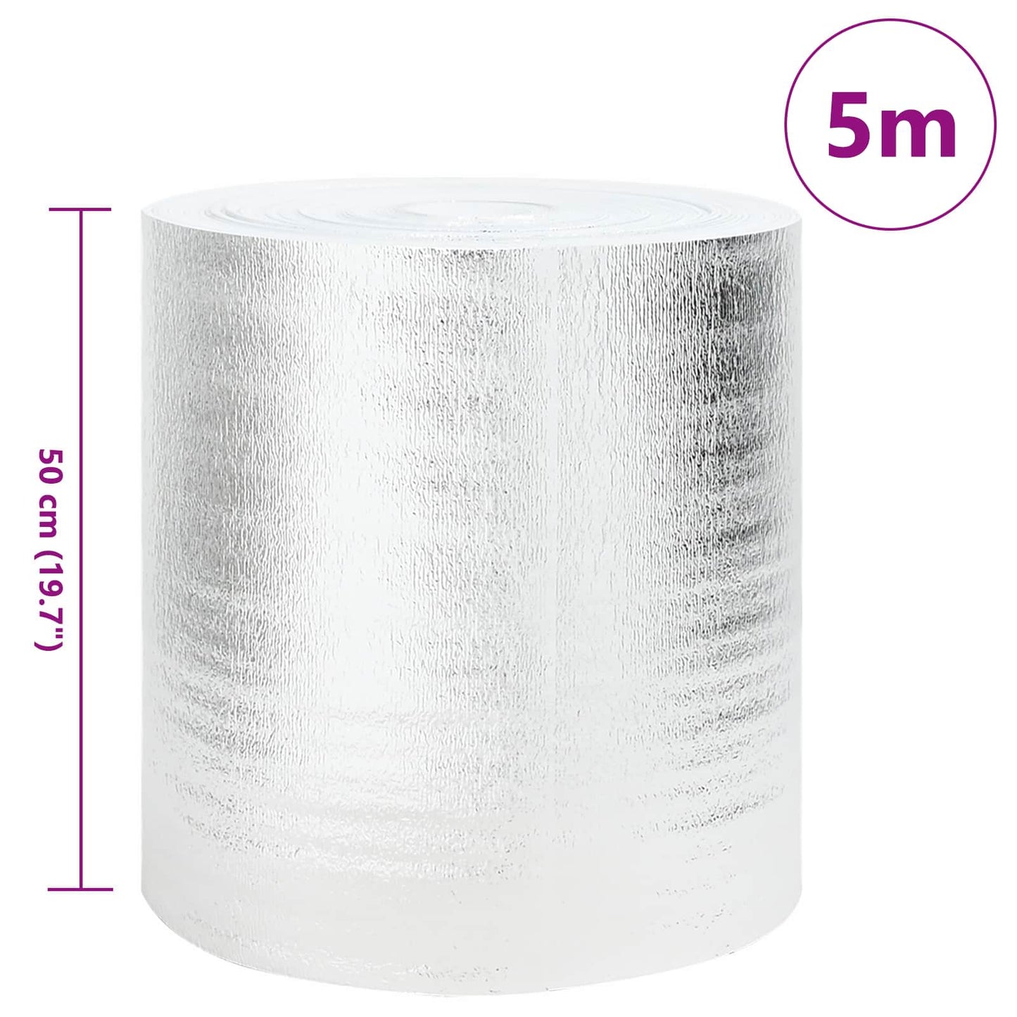 Vidaxx Heizkörperfolie Silber 5 x 0,5 m Polyethylen
