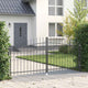 Vidaxx Doppeltor mit Schloss grau 299,5 x 149,5 cm Stahl