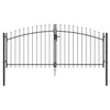 Vidaxx Doppeltor mit Schloss grau 299,5 x 199,5 cm Stahl