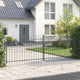 Vidaxx Doppeltor mit Schloss grau 400 x 199,5 cm Stahl