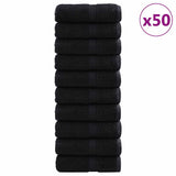 VidaXL Gästehandtuch Solund 50 Stk. Schwarz 30 x 50 cm 550 g/qm - afbeelding 2