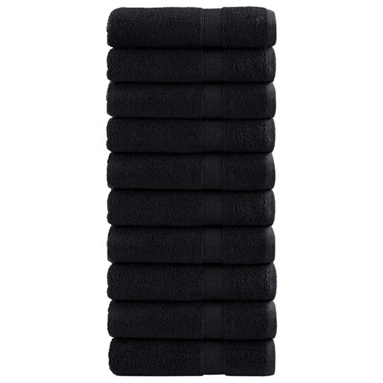 VidaXL Gästehandtuch Solund 25 Stk. Schwarz 100 x 150 cm 550 g/qm