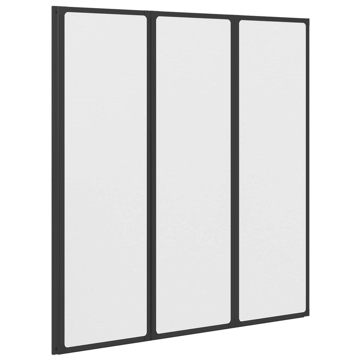Vidaxx Duschwand schwarz 132 x 2 x 140 cm Aluminium