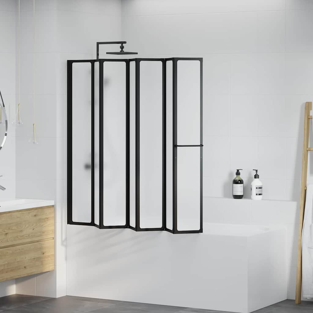 Vidaxx Duschwand sonst schwarz 168 x 140 cm Aluminium