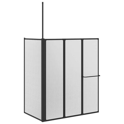 Vidaxx weiße Duschwand 120 x 70 x 137 cm Aluminium