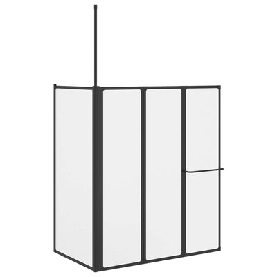 Vidaxx weiße Duschwand 120 x 70 x 137 cm Aluminium