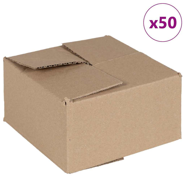 Vidaxx Faltschachtel mit Aufbewahrung 50 Stück Natur 15 x 15 x 8 cm Karton
