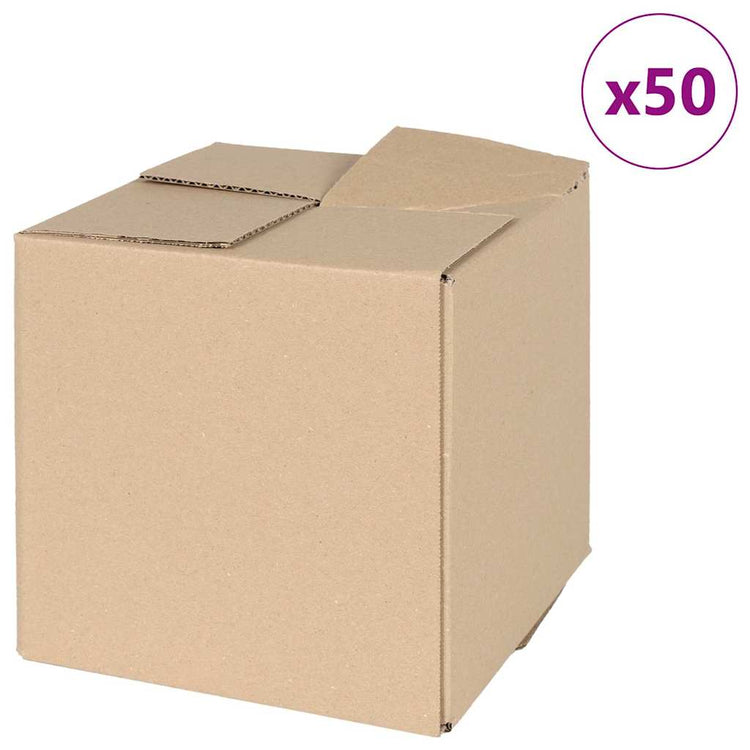 Vidaxx Faltbox mit Aufbewahrung 50 Stück Natur 20 x 20 x 20 cm Karton