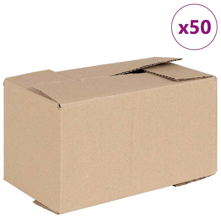 Vidaxx Faltschachtel mit Aufbewahrung 50 Stück Natur 24 x 13 x 13 cm Karton