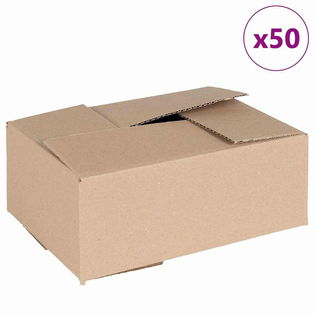 Vidaxx Faltbox mit Aufbewahrung 50 Stück Natur 25 x 17,5 x 10 cm Karton