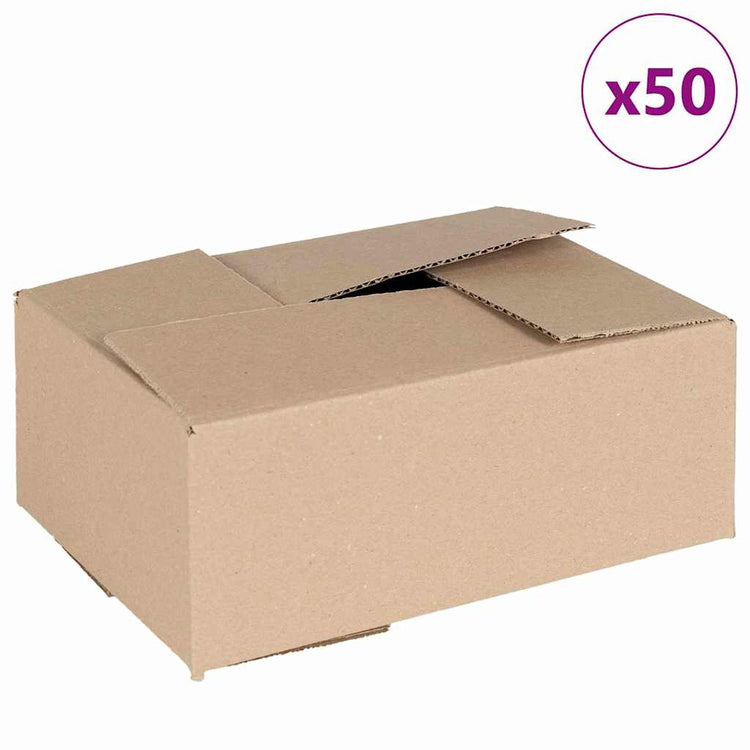 Vidaxx Faltbox mit Aufbewahrung 50 Stück Natur 25 x 17,5 x 10 cm Karton