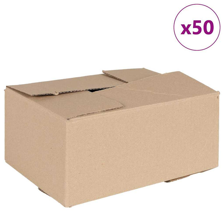 Vidaxx Faltschachtel mit Aufbewahrung 50 Stück Natur 30 x 21,5 x 14 cm Karton