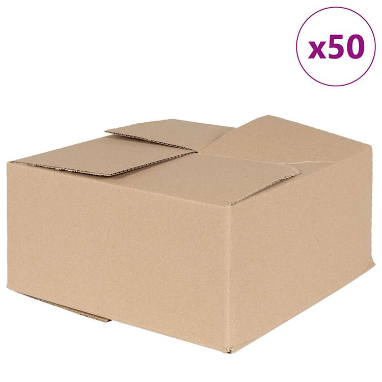 Vidaxx Faltbox mit Aufbewahrung 50 Stück Natur 30 x 30 x 15 cm Karton
