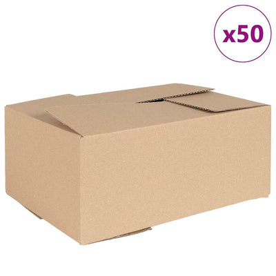 Vidaxx Faltschachtel mit Aufbewahrung 50 Stück Natur 35 x 24 x 15 cm Karton