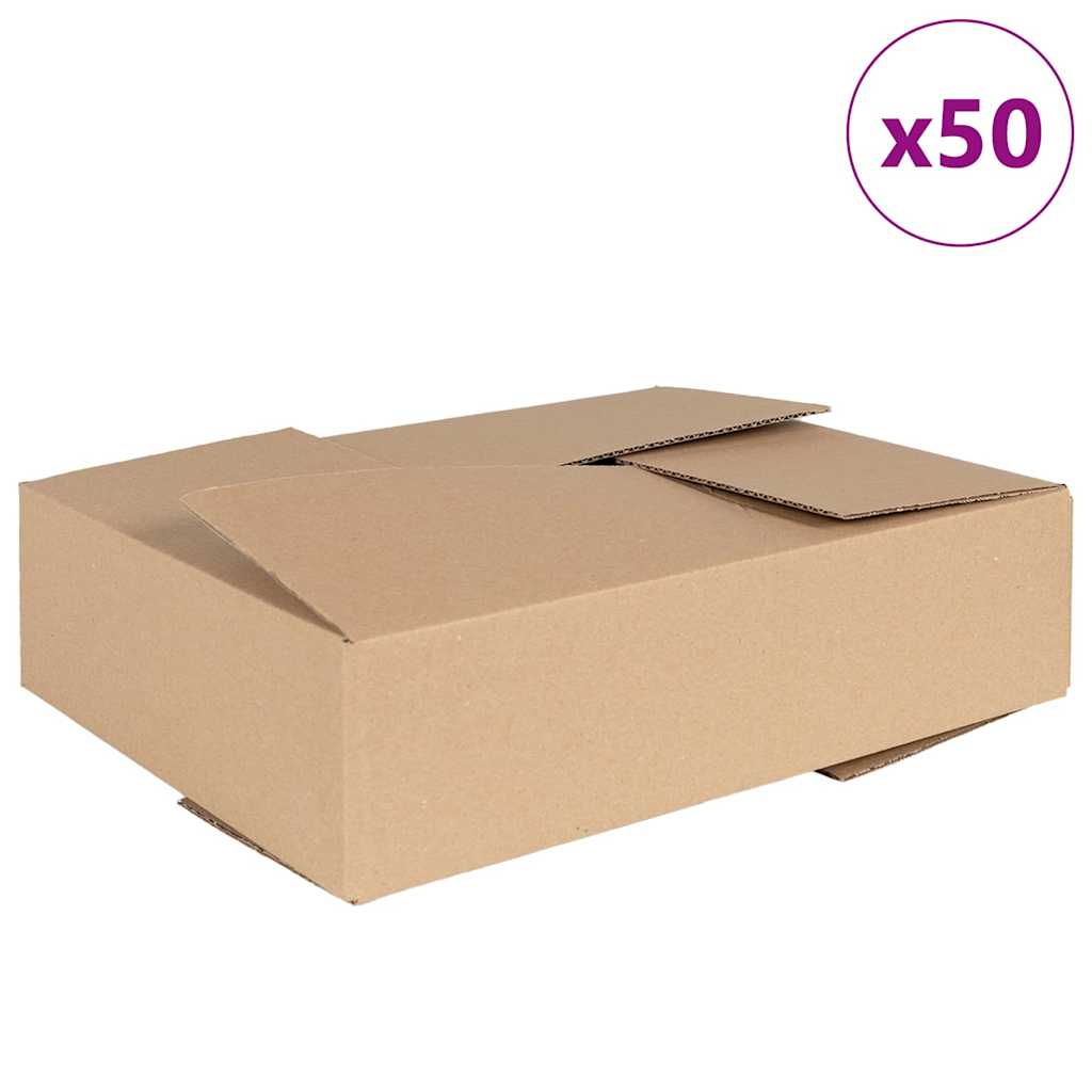 Vidaxx Faltbox mit Aufbewahrung 50 Stück Natur 40 x 30 x 10 cm Karton