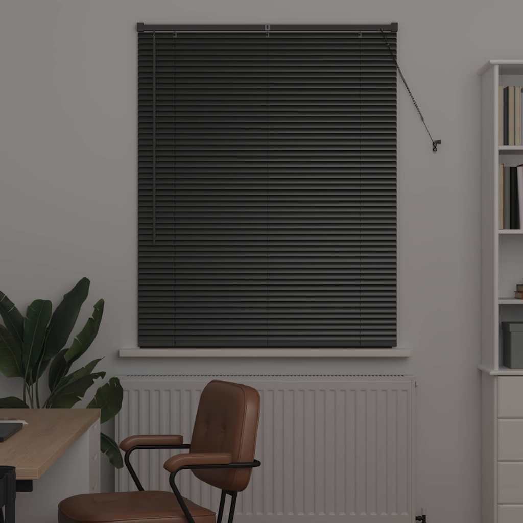 Vidaxx Jalousien Schwarz 130 x 105 cm Aluminium