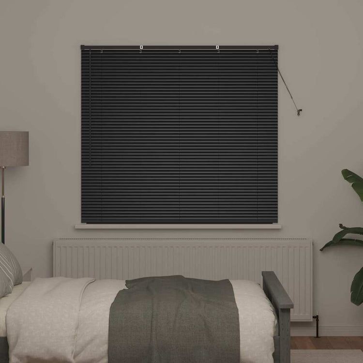Vidaxx Jalousien Schwarz 130 x 145 cm Aluminium
