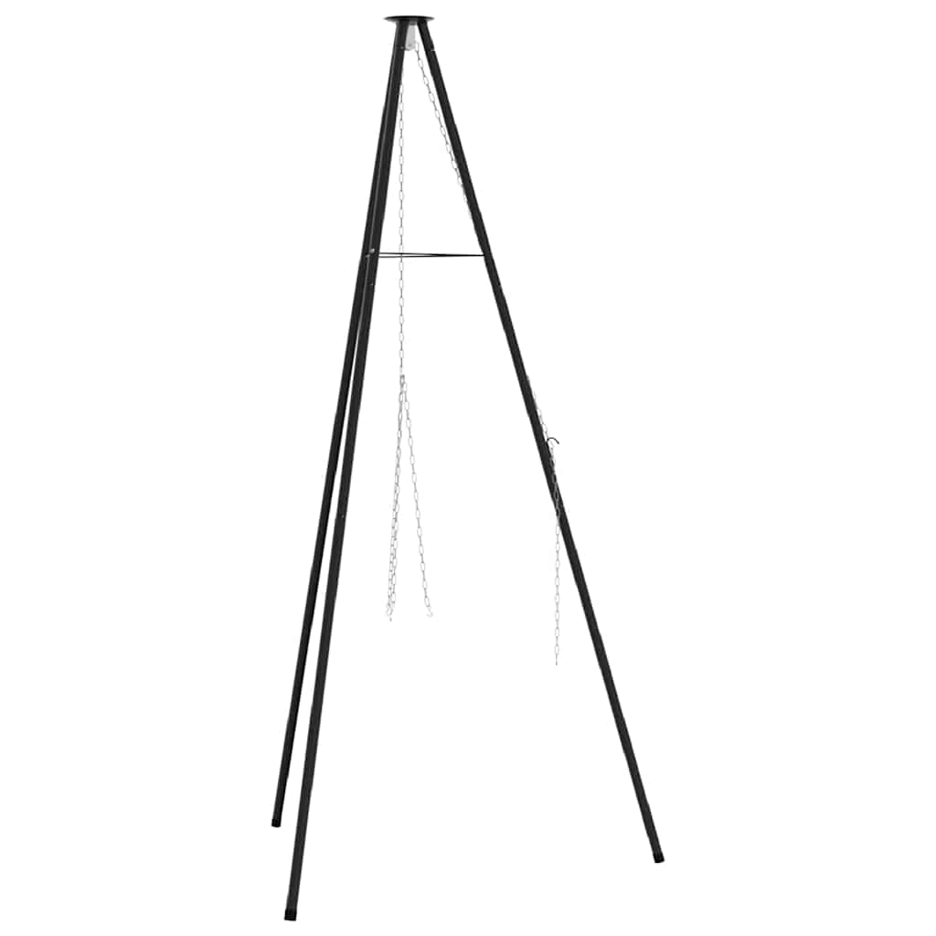 VidaXL Lagerfeuerstativ Schwarz 92 x 92 x 191,5 cm Stahl