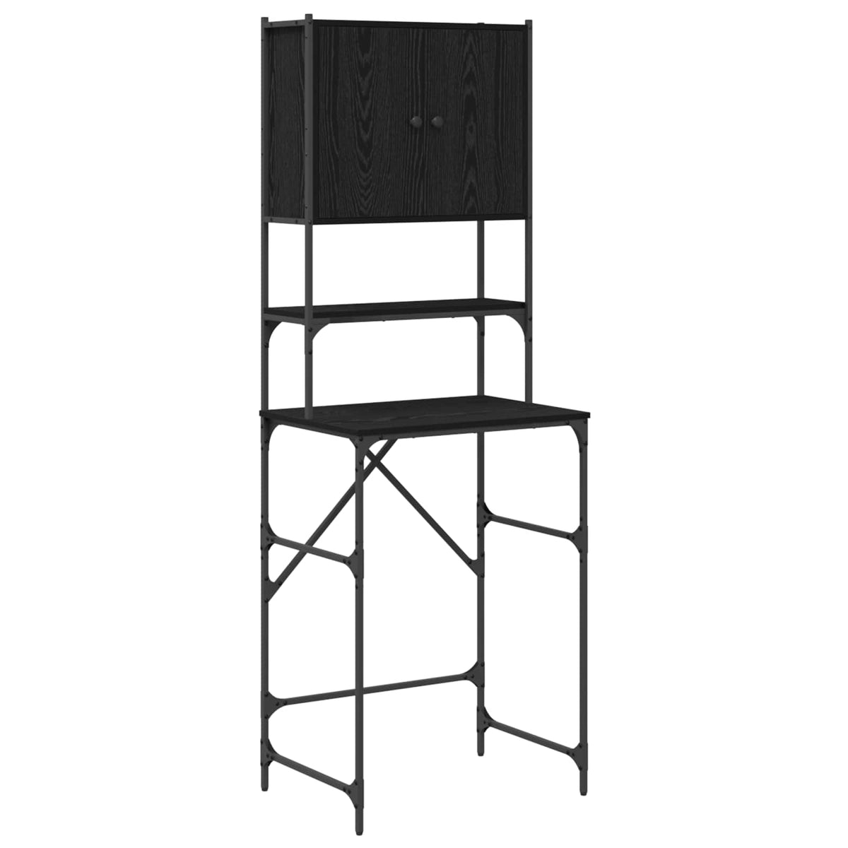 Vidaxx Waschmaschinenschrank schwarz 0ak 68 x 48,5 x 194 cm Holzwerkstoff