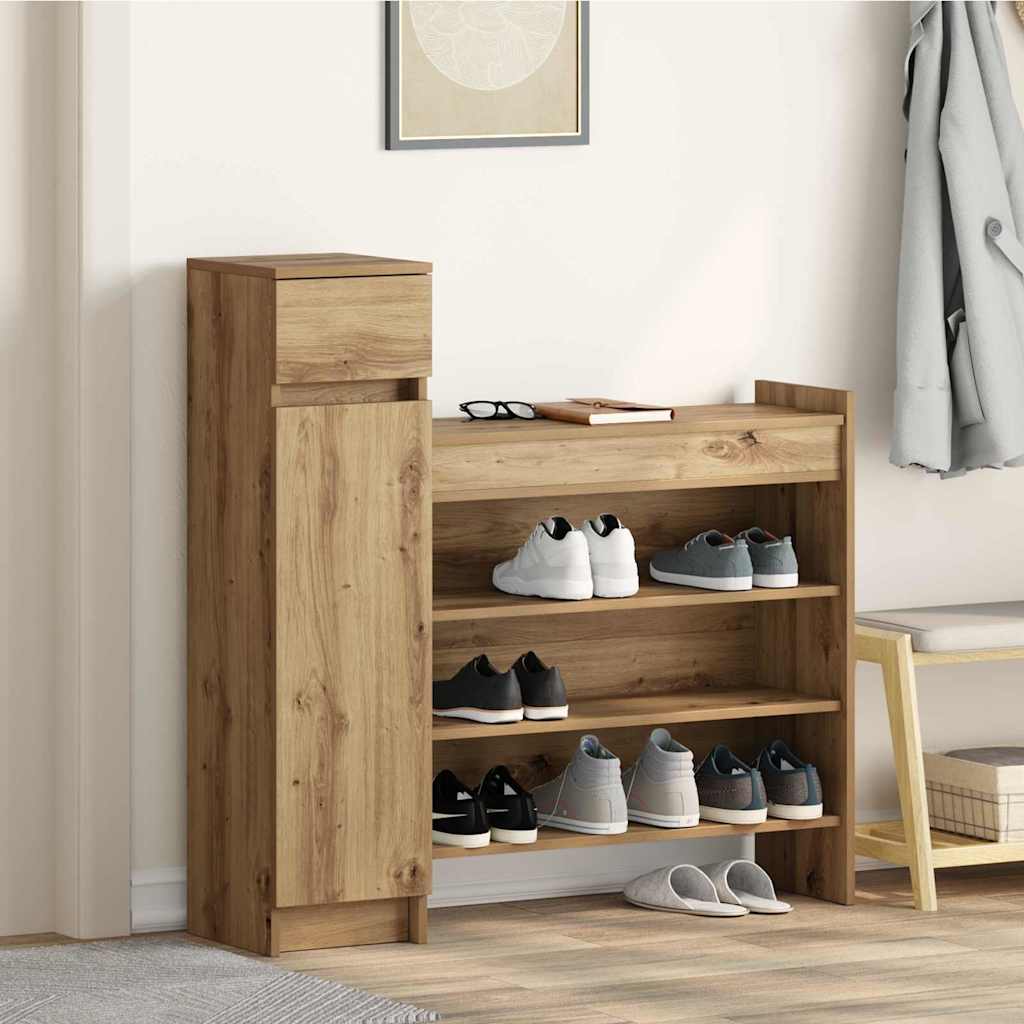 Vidaxx Schuhschrank Artisan Eiche 100,5 x 28 x 100 cm Holzwerkstoff