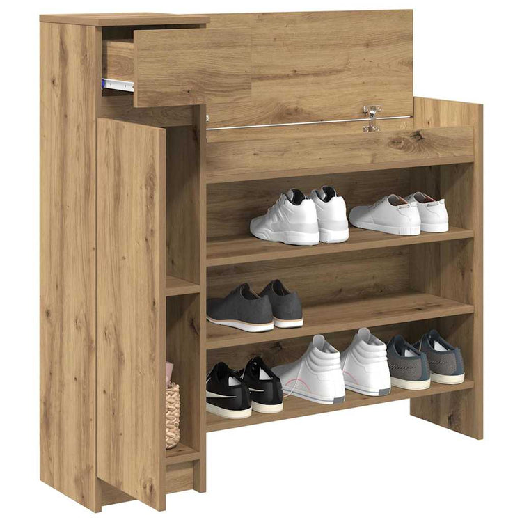 Vidaxx Schuhschrank Artisan Eiche 100,5 x 28 x 100 cm Holzwerkstoff