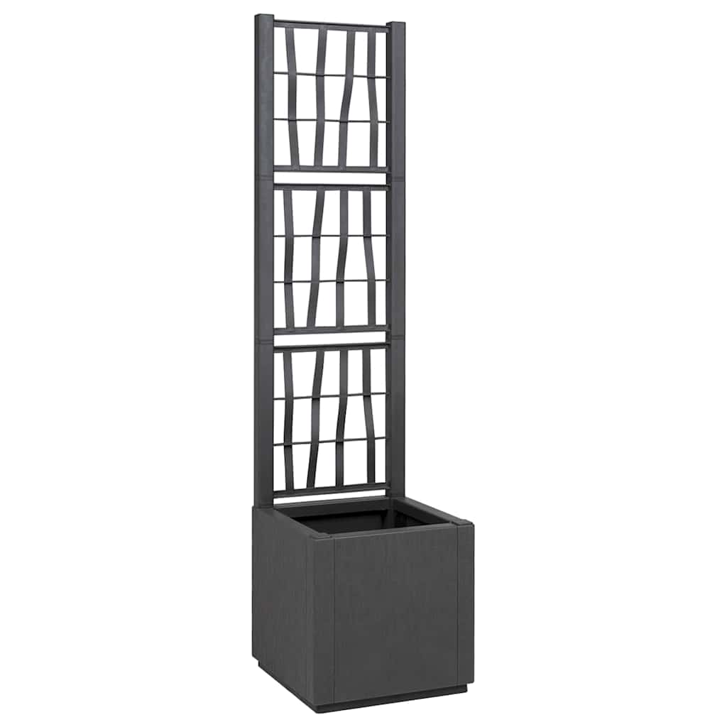 Vidaxx Blumenkasten dunkelgrau 36 x 36 x 140 cm Kunststoff