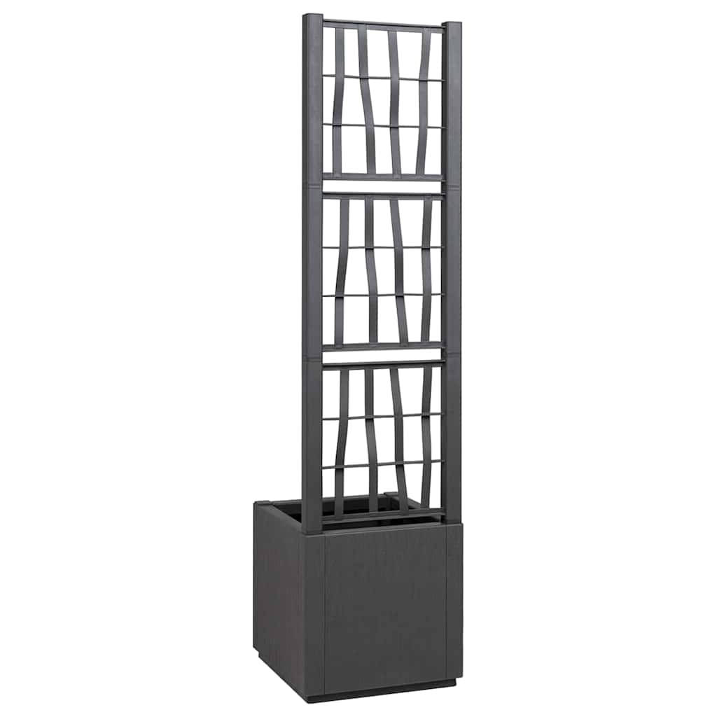 Vidaxx Blumenkasten dunkelgrau 36 x 36 x 140 cm Kunststoff