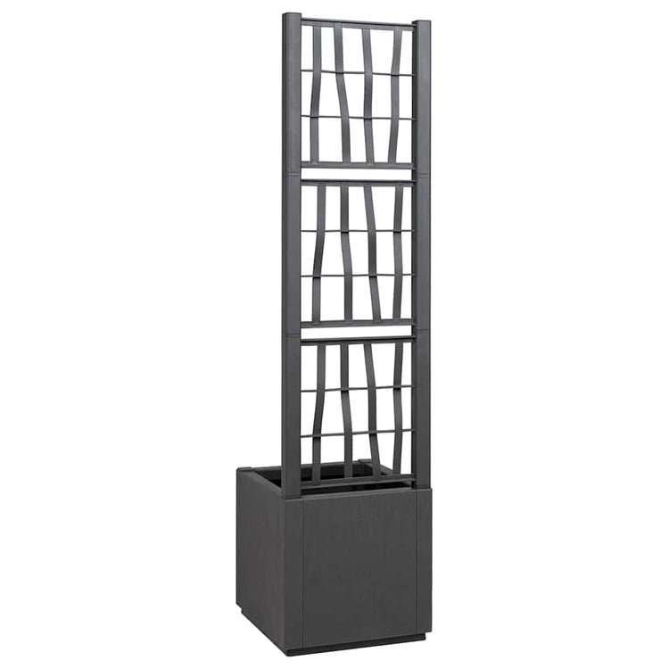 Vidaxx Blumenkasten dunkelgrau 36 x 36 x 140 cm Kunststoff