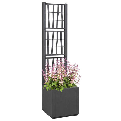 Vidaxx Blumenkasten dunkelgrau 36 x 36 x 140 cm Kunststoff