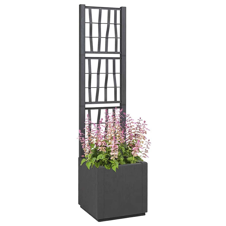 Vidaxx Blumenkasten dunkelgrau 36 x 36 x 140 cm Kunststoff