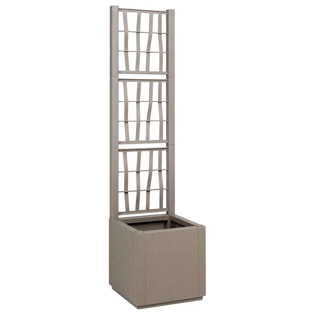 Vidaxx Blumenkasten hellbraun 36 x 36 x 140 cm Kunststoff