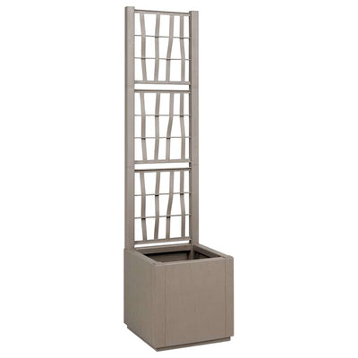 Vidaxx Blumenkasten hellbraun 36 x 36 x 140 cm Kunststoff